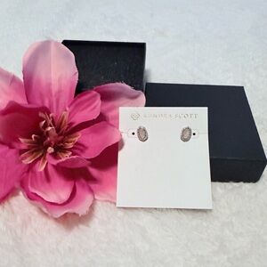 Kendra Scott Silver Oval Earrings